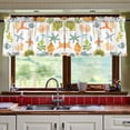 thumbnail image 7 of Ryvnso Starfish Snails Conch Curtains Sets Short Curtain Rod Pocket Half Window Cafe Farmhouse Tier 2 Panels 57"W x 24"L, 7 of 7