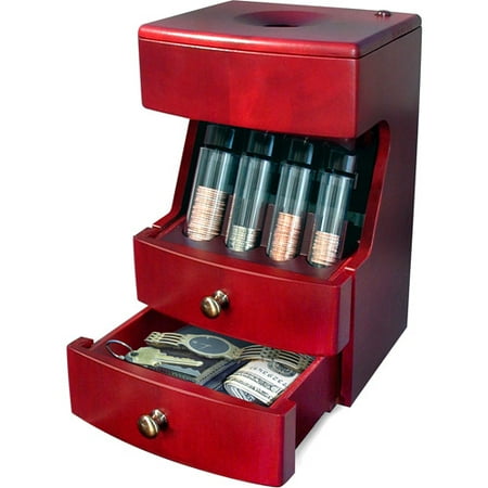 Deluxe Valet and Motorized Coin Sorter, Cherry