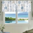 thumbnail image 3 of Summer Sea Turtle Seashells Valances for Windows Coral Ocean Creature Rod Pocket Curtain Valance Window Treatment Short Curtains for Kitchen Living Room, 60"x18", 3 of 9