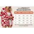 thumbnail image 6 of CURBODO Women's Christmas Vintage Checkered Cardigan Sweater Soft Chunky Knit Open Front Outerwear, 6 of 6