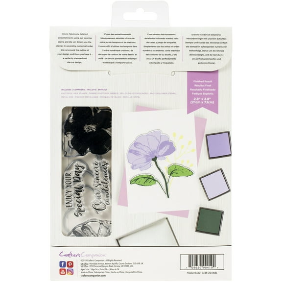 Crafter's Companion Gemini Layering Stamps & Dies, Bloom