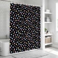 thumbnail image 6 of Colorful Polka Dot Shower Curtain, Waterproof Shower Curtains for Bathroom, Modern Minimalist Geometric Black Washable Fabric Bathtub Curtain Set Bath Decor with 12 Hooks Extra Long 72"x96", 6 of 8