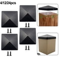 thumbnail image 2 of MYG Fence Post Cap with Pre-Drilled Holes Black Plastic Pyramid for 4x4 inches Posts, 2 of 4