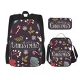 thumbnail image 1 of Balery Merry Christmas Mochila escolar 3 en 1 para niños: mochila resistente con lonchera térmica y estuche para lápices. Mochila escolar para niños y niñas., 1 of 7