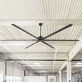 thumbnail image 2 of ALKAFY 120 inch Industrial Ceiling Fan - No Light, 6 Aluminum Blades, 6-Speed DC Motor, Outdoor Modern Black Ceiling Fans for Patios Garage Shop Porch Indoor, 2 of 11
