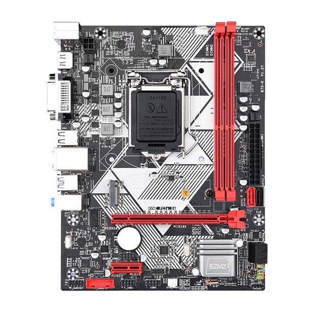 Actualización de la placa de minería Placas base Reparación de PC de escritorio B75 H LGA 1155 Ranura de CPU DDR3 16GB Placa base de computadora máxima SATA 3 DVI Sweethay EL023288-00B