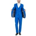thumbnail image 2 of Mens Suit Two Piece Solid Notch Lapel Set With Free Matching Vest, 2 of 5