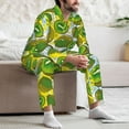 thumbnail image 7 of Picia Watercolor Kiwi Fruits Summer Pattern Men’s Long-Sleeve Sleepwear Set - Soft 2-Piece Loungewear with Pockets, Comfy PJs for Relaxing Nights-Large, 7 of 7