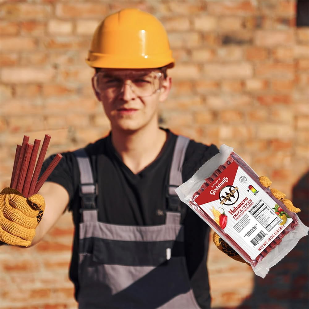 Weaver’s Habanero Snack Sticks (80 spicy 7" beef and chicken snack sticks per 40oz bag)