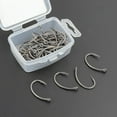 thumbnail image 4 of 50x Crochets Professionnels pour Carpe Série Courbe Outils de Jardinage Portables 8#, 4 of 10