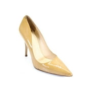 Pre-owned|Kate Spade New York Womens Pointed Toe Patent Leather Heel Pumps Beige Size 6.5