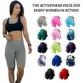 thumbnail image 3 of Pinkletic Biker Shorts for Women High Waist - Breathable, Stretchy, Non-See Through, Anti-Cellulite Casual Bermuda. Stretch Leggings for Biking, Yoga, Running and Workout - Light Grey L, 3 of 7