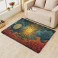 thumbnail image 2 of Celestial Rugs for Bedroom - Celestial Rug & Home Decor, Boho Sun and Moon Rugs for Living Room Bedroom, Washable Rugs, 4x5 Rug, Non Slip Soft Large Indoor Area Rug, Burning Sun Aesthetic Carpet, 2 of 7