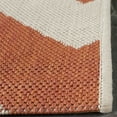 thumbnail image 4 of Safavieh Courtyard Bailey Chevron Indoor/Outdoor Area Rug, 5'3" x 7'7", Terracotta/Beige, 4 of 7