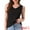 Black, variant on DARING DIVA Lace Trim Tank V Neck Sleeveless Undershirt S Black