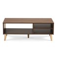 thumbnail image 1 of Mesa de centro Baxton Studio Moderna Madera Dorado y Marrón Nogal, 1 of 2