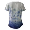 thumbnail image 4 of DPTALR T-Shirt à Col en V Imprimé pour Femmes Manches Courtes Tee Décontracté Blouse, 4 of 5