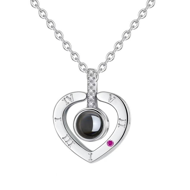 Sdmnsg-T Vraie Rose Préservée avec Cœur Je t'Aime Colliers pour Femmes - Fleurs Rouges Éternelles Cadeaux pour Elle Ensemble Cadeau Romantique pour Petite Amie Anniversaire de Mariage à la Saint-Valentin Fête des Mères Noël