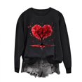 thumbnail image 2 of Valentines Sweatshirt, Women's Valentine's Day Printed Sweatshirt, Long Sleeve Crewneck Sweatshirts Women's Round Neck Printed Long Sleeved Tops Sweatshirt, 2 of 4