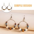 thumbnail image 6 of LULULION 1 Pair Minimalist Hoop Earrings Beaded Hoop Alloy Multi Color for Women Daily Wear, 6 of 8