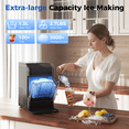 thumbnail image 5 of Nugget Ice Maker Countertop, 38lbs per Day Portable Ice Machine, 8 Mins Fast Ice Making, Self-Cleaning, Pebble Ice Making for Home, Party, Camping, 5 of 10