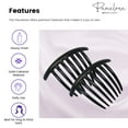 thumbnail image 3 of Parcelona French Twist 7 Teeth Large Celluloid Side Hair Combs for Women(2 Pcs), 3 of 33