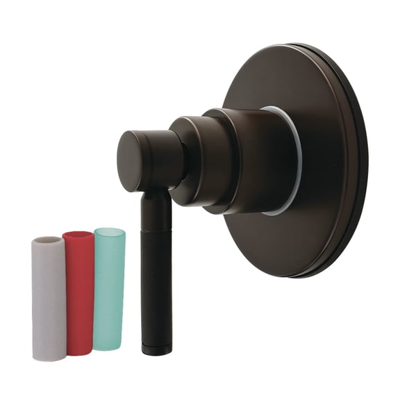 Kingston Brass KS4035DKL Kaiser Single-Handle Six-Way Diverter Valve with Round Trim Kit, Oil Rubbed Bronze