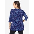 thumbnail image 3 of Jessica London Women's Plus Size Swing Tunic Oversized Long Blouse, 3 of 6