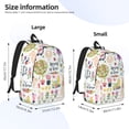 thumbnail image 3 of Picia Spring Flowers Birds Printed Canvas Daypack - Stylish and Durable Vintage Compact Backpack - Class, Work, Travel, or Laptop Bookbag,Organized Compartments-Small, 3 of 6