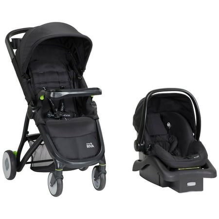 Safety 1st RIVA Ultra Lightweight Travel System Stroller with onBoard35 FLX infant Car Seat, Black