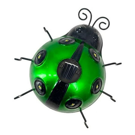 

Outdoor Decorative Lamp Solar Light Wall Mounted For Party Holiday Garden Ornament Green Ladybug Lantern