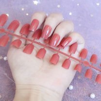 SDOHIG Press on Nails, Fake Nails, Reusable Artificial Nails, Long Nails Fake Nail Patch Rectangular Color Nail Art 24PC