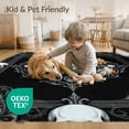 thumbnail image 4 of ODIKA 8'x10' Washable Area Rug Non-Slip Chair-Friendly Mat Gothic Vintage Ghost Skull Center Ornate Scroll Border Horror for Dining Room, Large Office, Lounge, 4 of 7