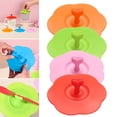 thumbnail image 4 of Reusable Lovely Anti-dust Heart-shaped Tea Coffee with Spoon Holder Drinking Cup Cover Silicone Cup Lid BLUE, 4 of 8
