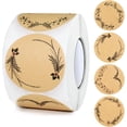 thumbnail image 1 of 500pcs Brown Round Kraft Sticker Labels 5cm Jam Labels Self Adhesive Kraft Paper Labels For Gifts Envelope Baking Spice Label Jars, 1 of 5
