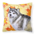 thumbnail image 1 of Carolines Treasures BB9899PW1818 Alaskan Malamute Fall Fabric Decorative Pillow, 1 of 2