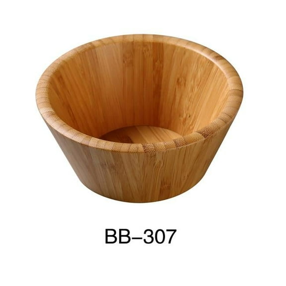 Yanco BB-307 7.5 x 3.5 in. Salad Bowl, Bamboo - 45 oz - Pack of 12