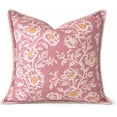 thumbnail image 2 of Fennco Styles Vintage Floral Printed Decorative Filled Throw Pillow 18" X 18" - Pink Flower Accent Pillow with Stitched Edge for Couch, Bed, Home and Cottage Décor, 2 of 3