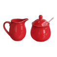 thumbnail image 2 of Ceramic Colorful Creamer and Sugar Set with Lid Spoon, Coffee Serving Set, 2 of 10