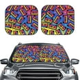 thumbnail image 2 of Saiise Vintage Audio Cassettes for Foldable Car Sun Shades (2-Pack) Offer Sun Protection with an Easy-fold Design for Convenient Windshield Shading-Medium, 2 of 6