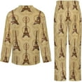 thumbnail image 6 of Top-kevin Women Long Sleeve Pajama Set Comfy Pjs Sets Floral Tiger Cute 2 Piece Lounge Set, 6 of 12