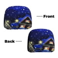 thumbnail image 6 of Kdxio Christmas Night Pattern Print 2 Piece Car Head Rest Covers Set Auto Front/Rear Seats Headrest Cover Universal Fit Most Cars,Sedan, SUV, 6 of 9