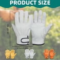 thumbnail image 3 of YLOHUIL Work Gloves, Leather Gardening Gloves for Men Women, Thorn Proof Breathable Cowhide Gloves for Construction Driving and Yard Work, One Size Protective Gloves, 3 of 8