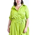 thumbnail image 4 of Vestido asimetrico Roman Fashion /Tallas Extras, 9514 (Lima) verde lima 38, 4 of 7