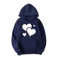 thumbnail image 4 of Busydd Two Piece Sets for Women Fall Casual Heart Print Sweatsuits Loose Oversized Hoodies and Drawstring Sweatpants with Pockets Fashion Travel Vacation Outfits for Women, 4 of 4