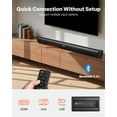 thumbnail image 3 of VEVOR Sound Bar for Smart TV, 2.1 Channel, 35-Inch Compact Soundbar TV Speakers with Built-In Subwoofer for Projector, Bluetooth AUX Connection, Easy Setup, 3 of 9