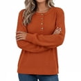 thumbnail image 3 of Gytharion Women's Crew Neck Sweaters Loose Solid Color Long Sleeve Pullover Tops with Button Cuffs Casual Basic Knitted Blouses, 3 of 4