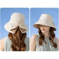 thumbnail image 2 of Womens Wide Brim Sun Hats UPF50+ UV Packable Beach Hat Summer Bow Decoration Bucket Cap for Travel, 2 of 7