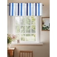 thumbnail image 2 of Valances for Windows Blue Ombre Stripes Rod Pocket Cafe Window Treatments Valance Curtains for Kitchen Bathroom Laundry Basement Windows 42"x18", 2 of 9