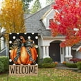 thumbnail image 2 of Fall Garden Flag 12x18 Inch Double Sided Outside, Autumn Pumpkin Welcome Seasonal Small Yard Outdoor Flag (White-Polka-Dot-NO.10), 2 of 6